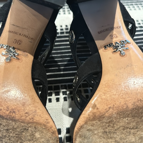 Prada Sz-36 Black suede gladiator sandals. Box included - Picture 12 of 12